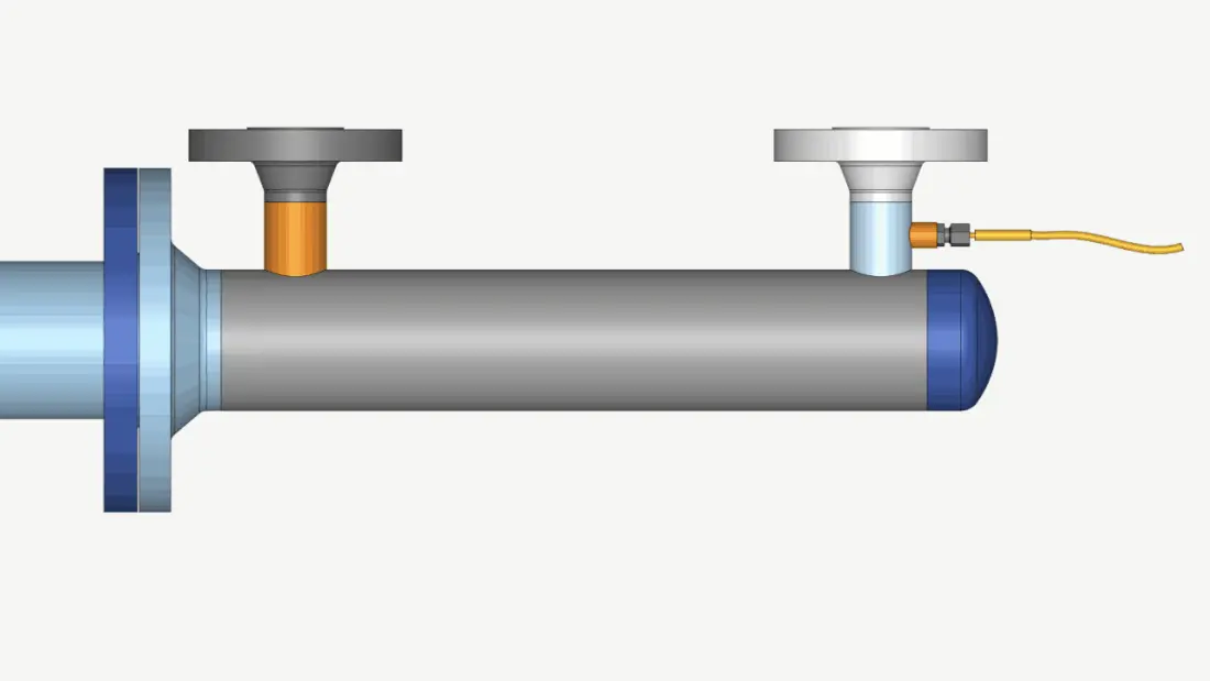 Streamline animation of steam flowing through the steam heater