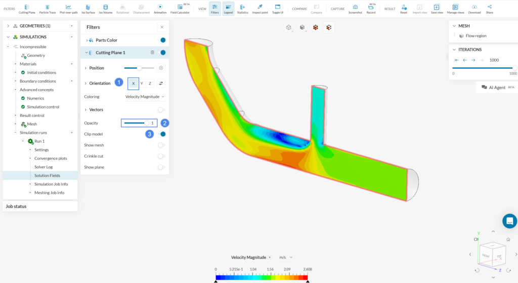 cutting plane creation in the post-processor