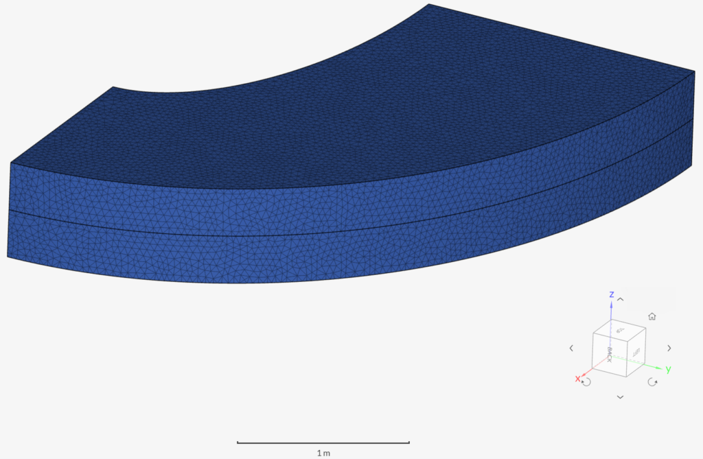 2nd order tetrahedral mesh thick plate