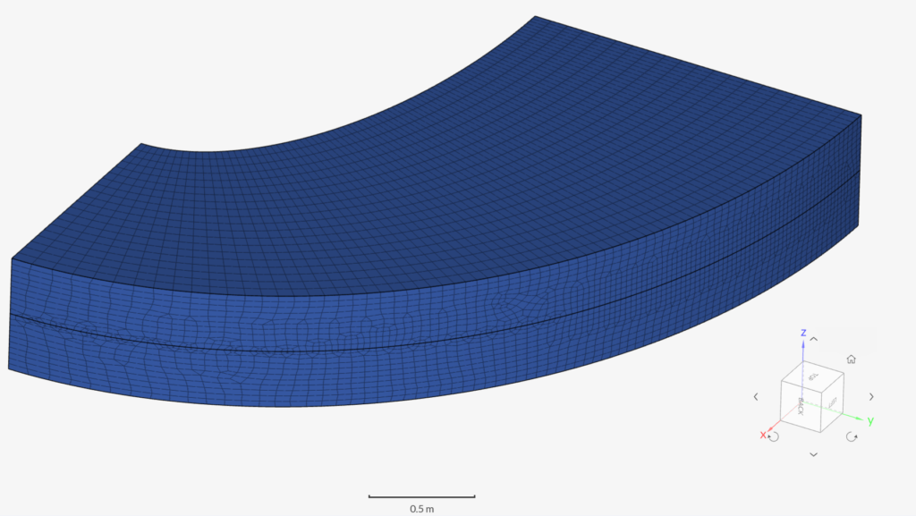 extruded quad-dominant mesh thick plate