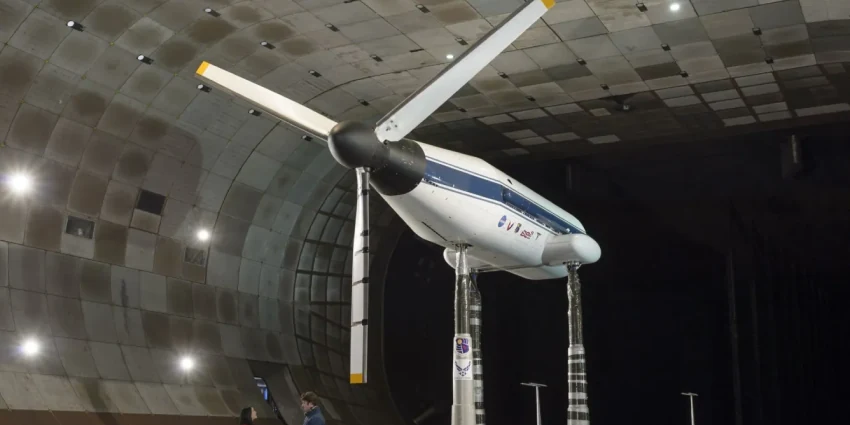 NASA transonic wind tunnel facility used for aerospace testing