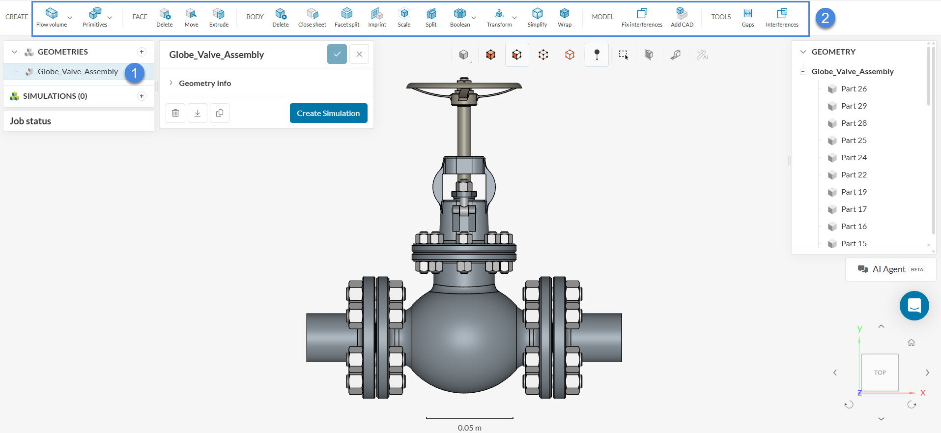 cad environment modification simscale