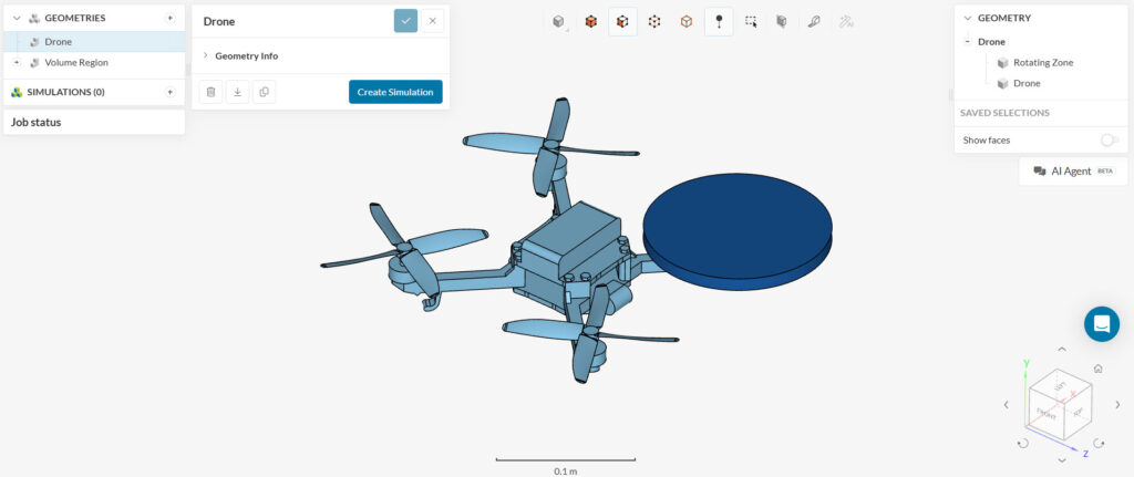 imported project drone simulation mrf rotating zone