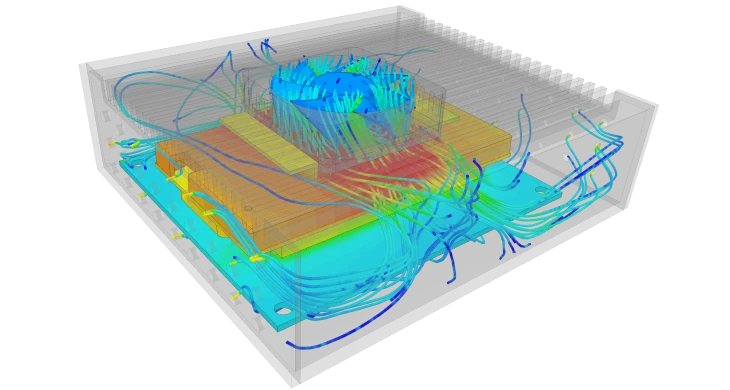 multiphysics heat sink simulation
