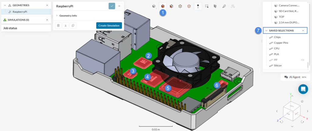 saved selections simscale pi raspberry
