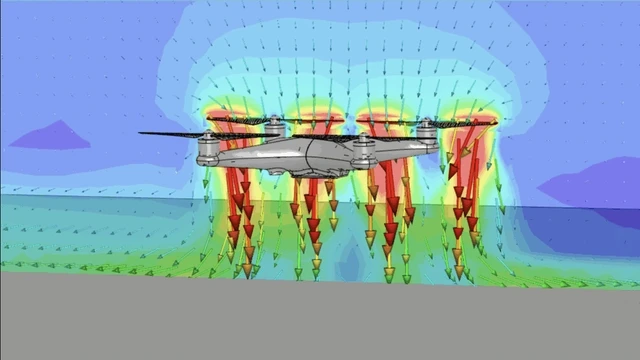 drone cfd simulation in action