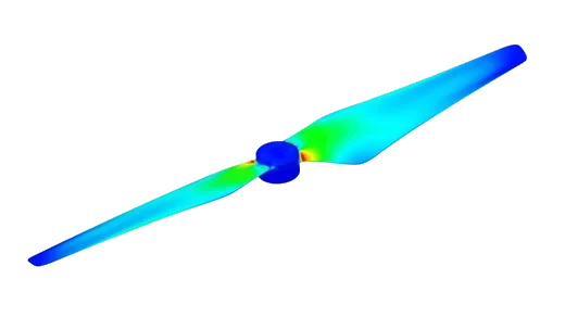 multiphysics simulation of a drone blade