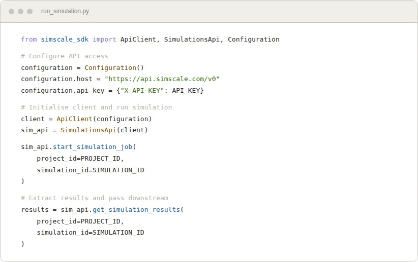 SimScale's Python API and SDK