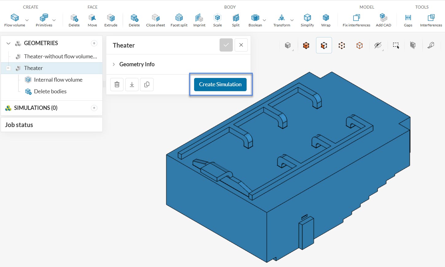 creating convective simulation when internal flow is ready