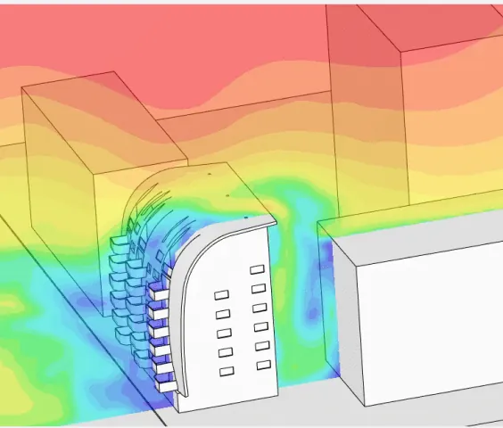 Building façade wind loading