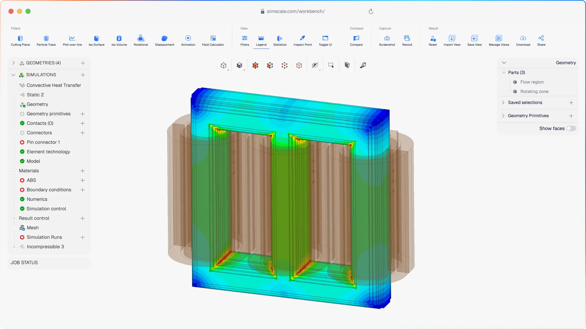 Cloud native transformer simulation software
