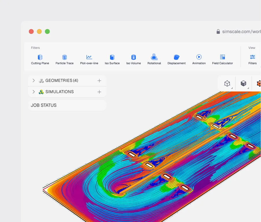 Cold plate FEA simulation