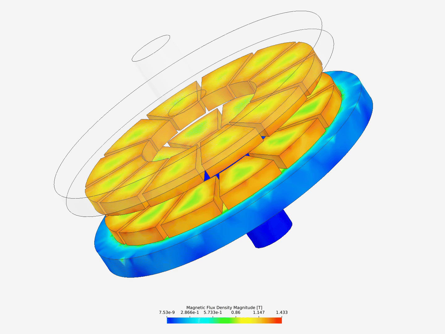 Electromagnetic clutch simulation with motion coupling