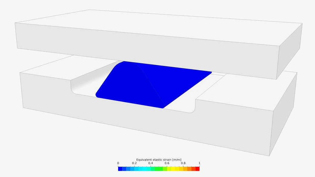 Nonlinear FEA simulation of seal deformation under loading