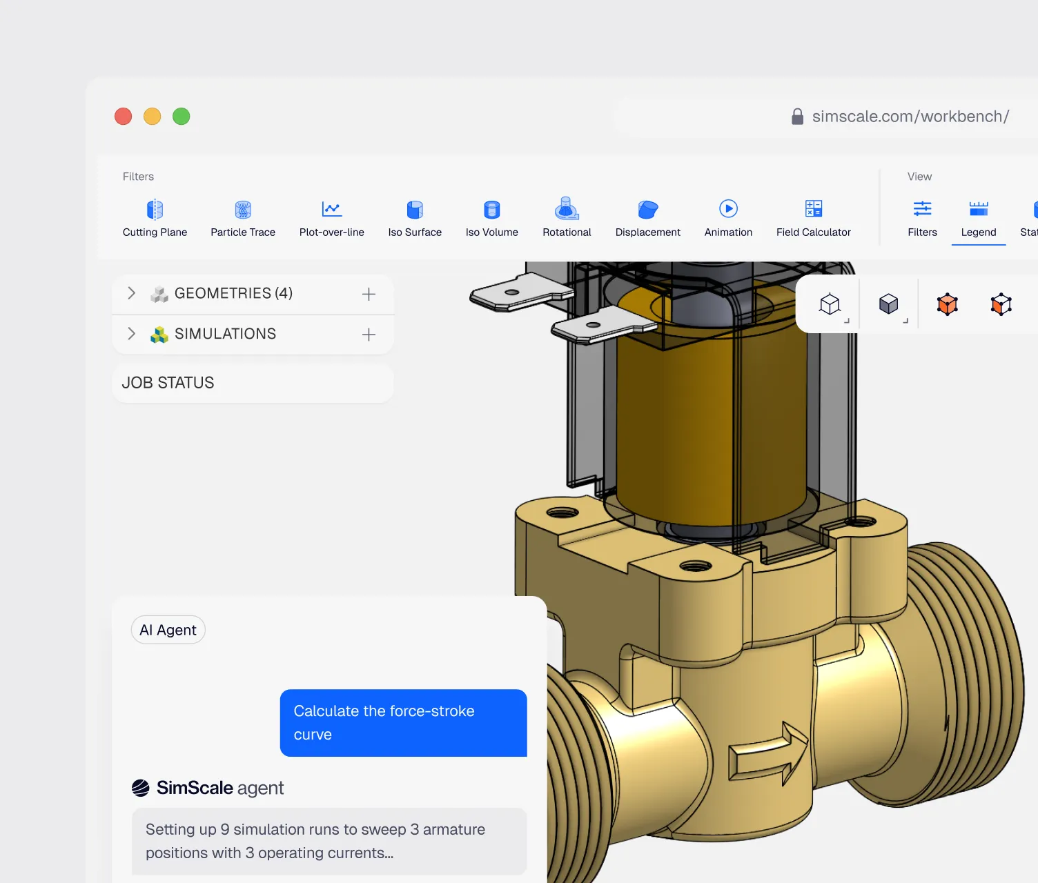 Solenoid simulation with Engineering AI