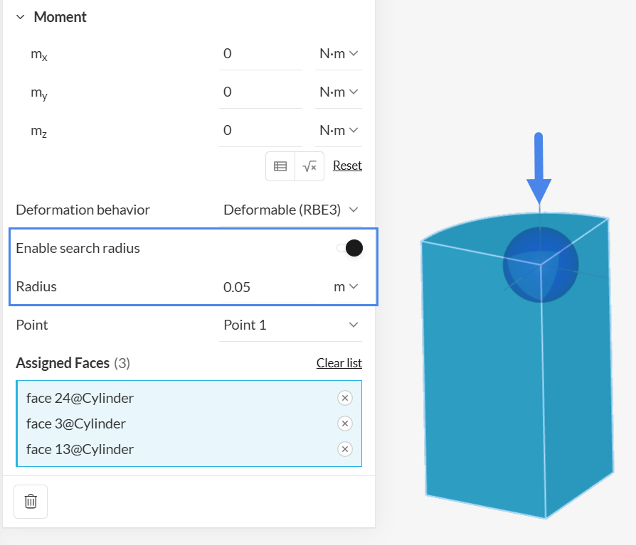 enable search radius remote force