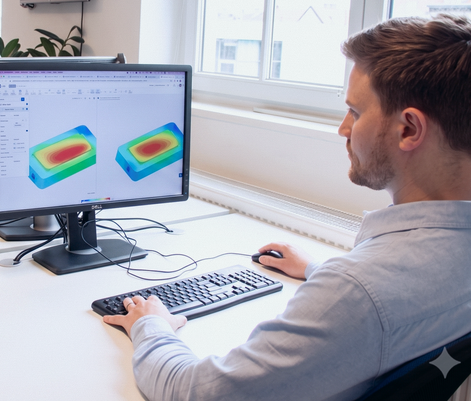 SimScale engineer running a simulation