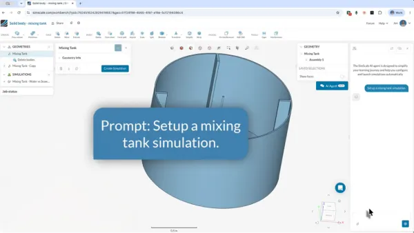 mixing tank simulation with engineering AI video cover