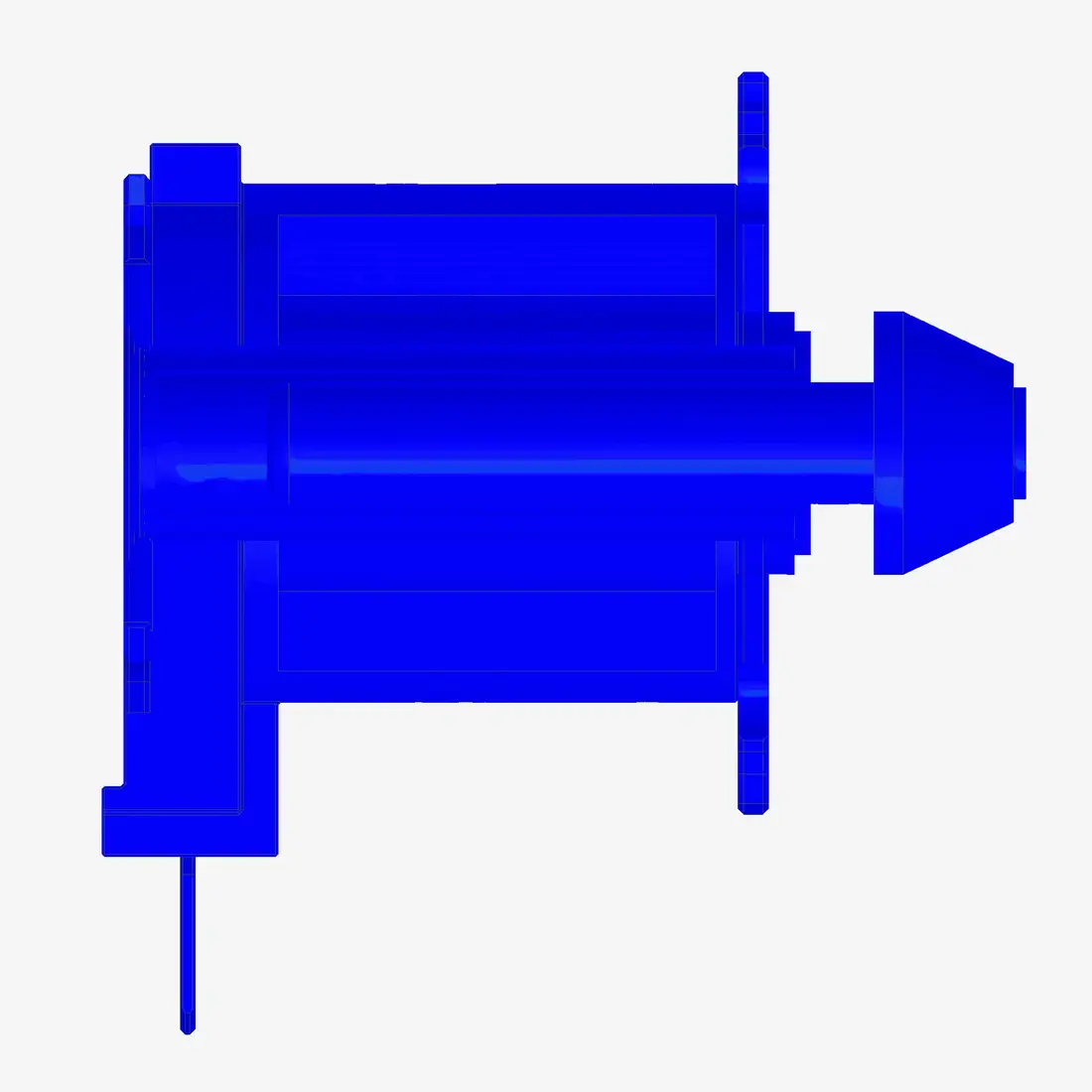 Solenoid simulation with prescribed translational motion