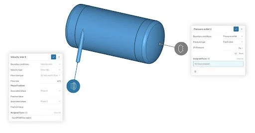 subsonic multiphase approach of SimScale