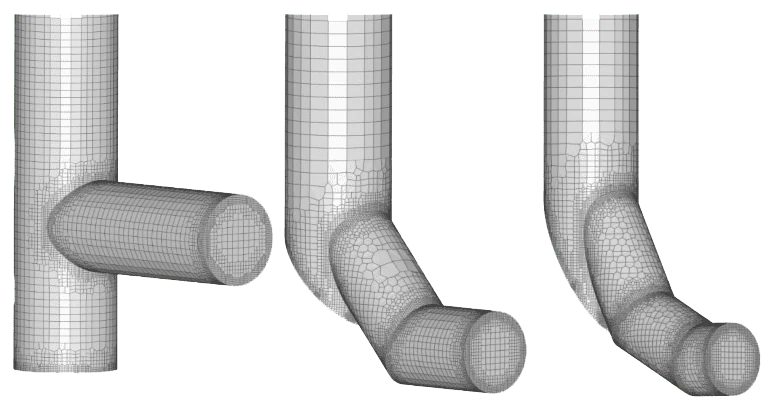 hex-dominant meshes of the pipe design