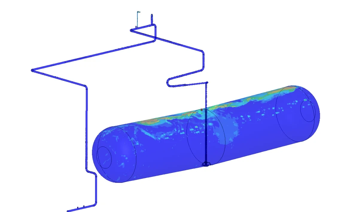 Rail tank unloading simulation