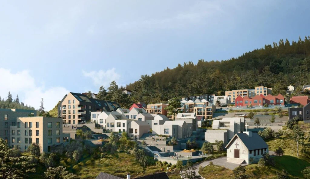 render of net-zero housing units
