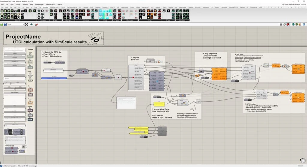 utci calculation workfow using ladybug and simscale