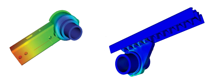 FEA simulation of the ISOfix Connector and the Length Adjustment Rack