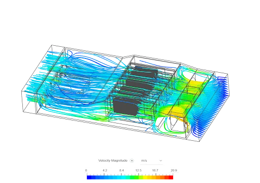 flow velocity showing velocity magnitude