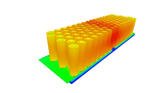 dummy model of 96 battery cell battery pack