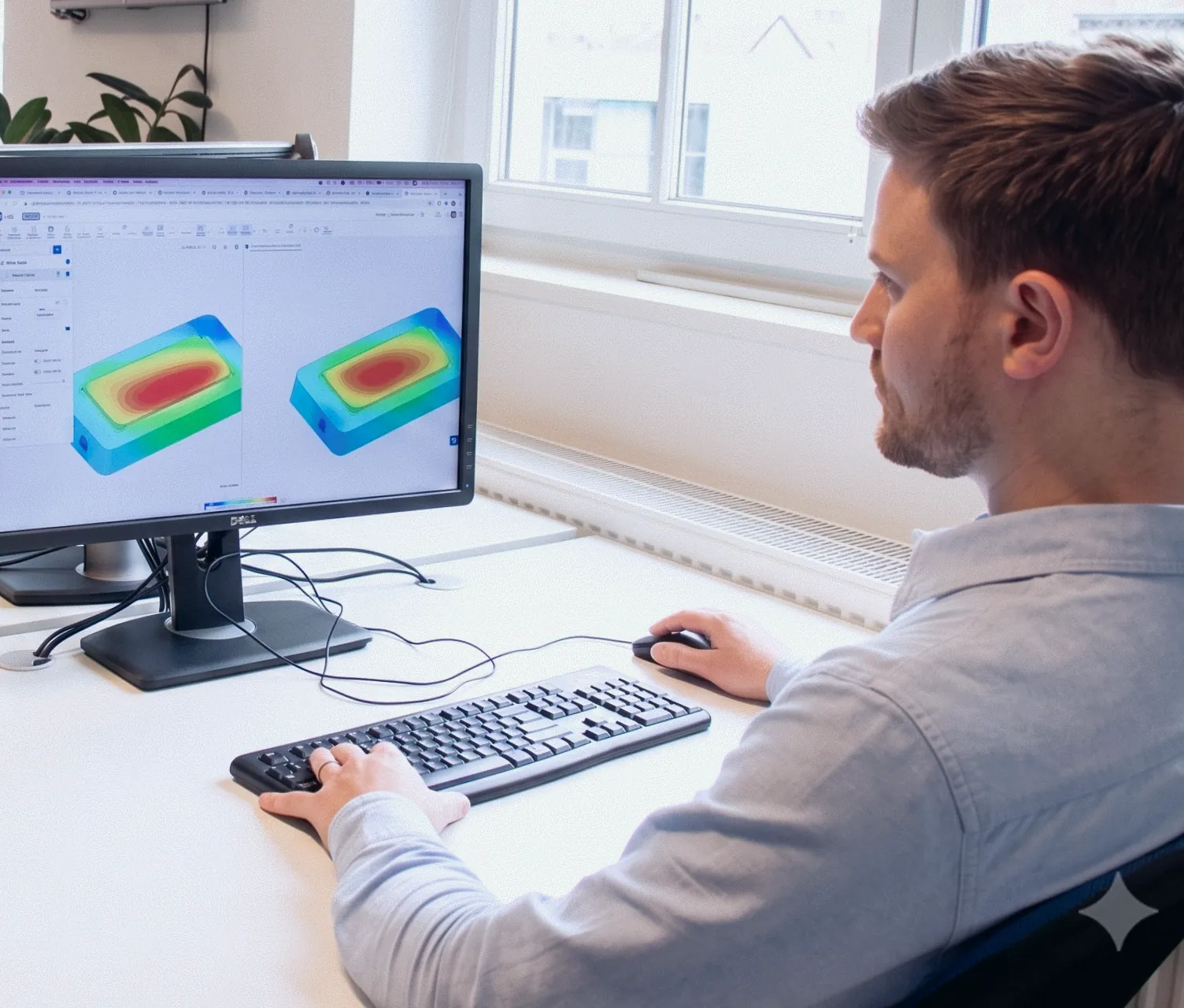 SimScale engineer running a simulation