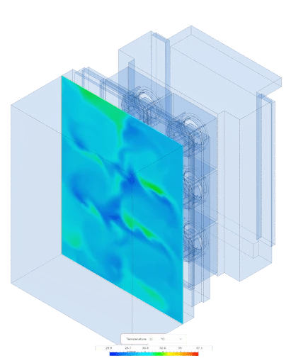 temperature profile results silent-aire simulation