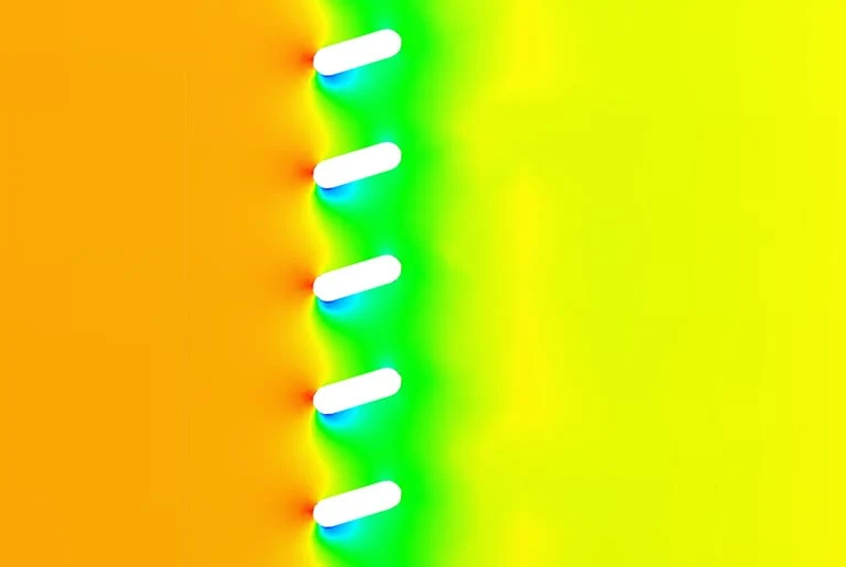 post-processing image of a smartlouvre microlouvre screen using simscale cfd