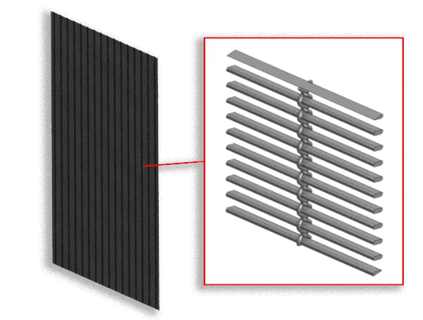 microlouvre screen cad model