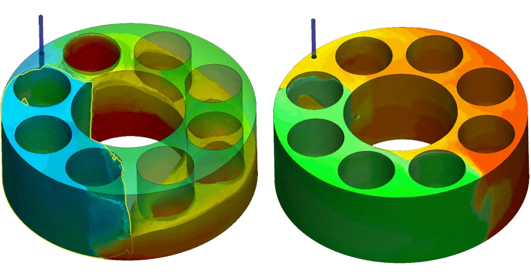 Passive scalars at 5s left and quasi static right