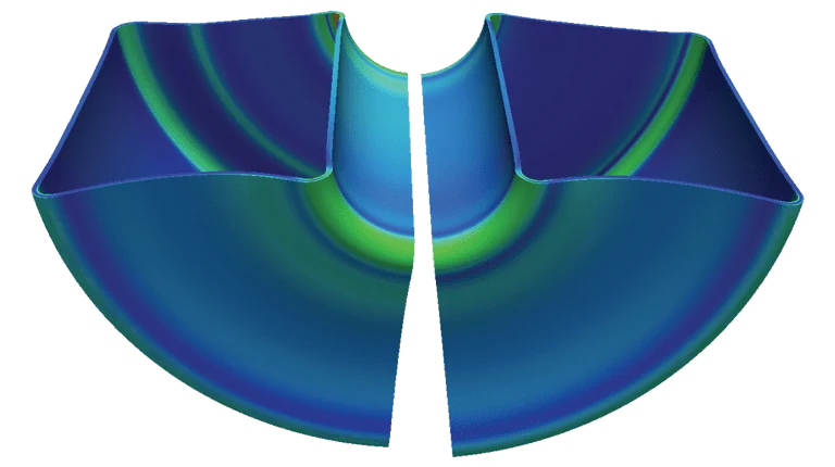 comparison of stress distribution in float shells of 2 designs