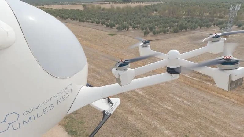 closeup of the Concept Integrity propeller while flying