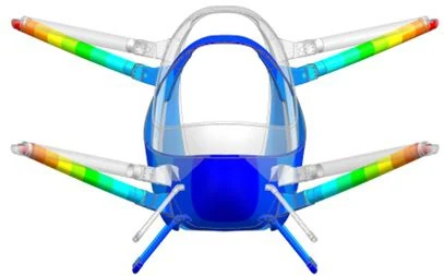 fem results of concept integrity electric air taxi