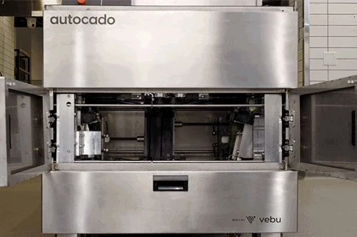 autocado with doors open showing the slicer