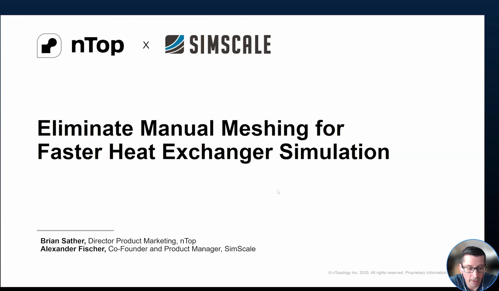 Eliminate Manual Meshing for Faster Heat Exchanger Simulation webinar title slide