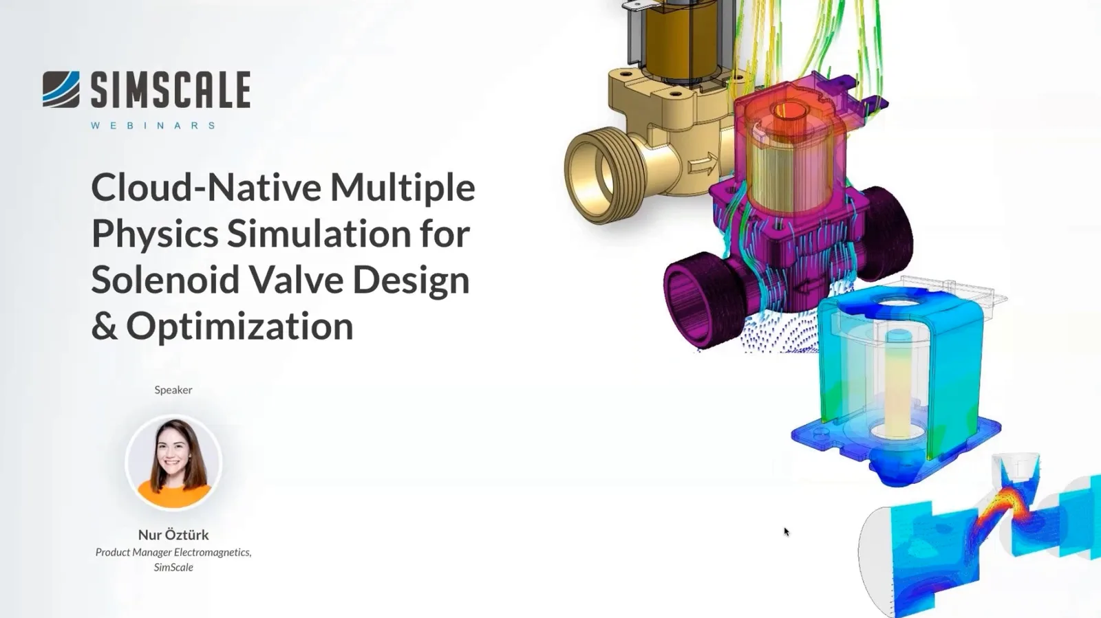 How to Enhance & Optimize Solenoid Design with SimScale webinar title slide